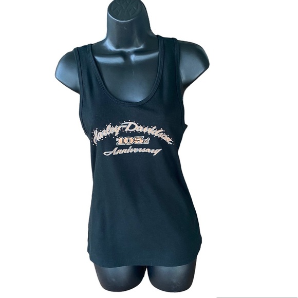 Harley-Davidson Tops - Harley Davidson 105th Anniversary NWT Black Tank Top  Size Medium
